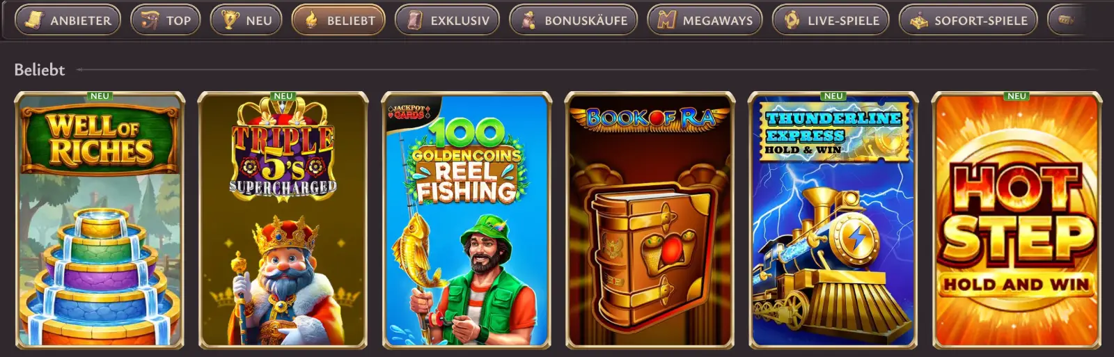 Bonus-Shop bei vicibet für Spieler aus Deutschland