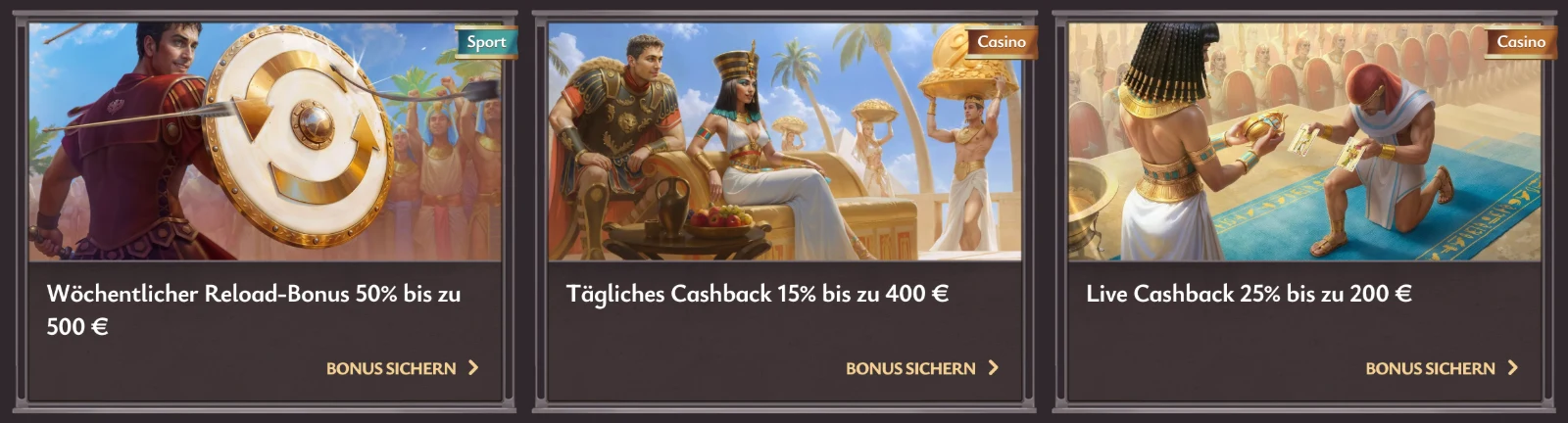 Wöchentlicher Reload-Bonus im vicibet Casino — 50%, 400 €