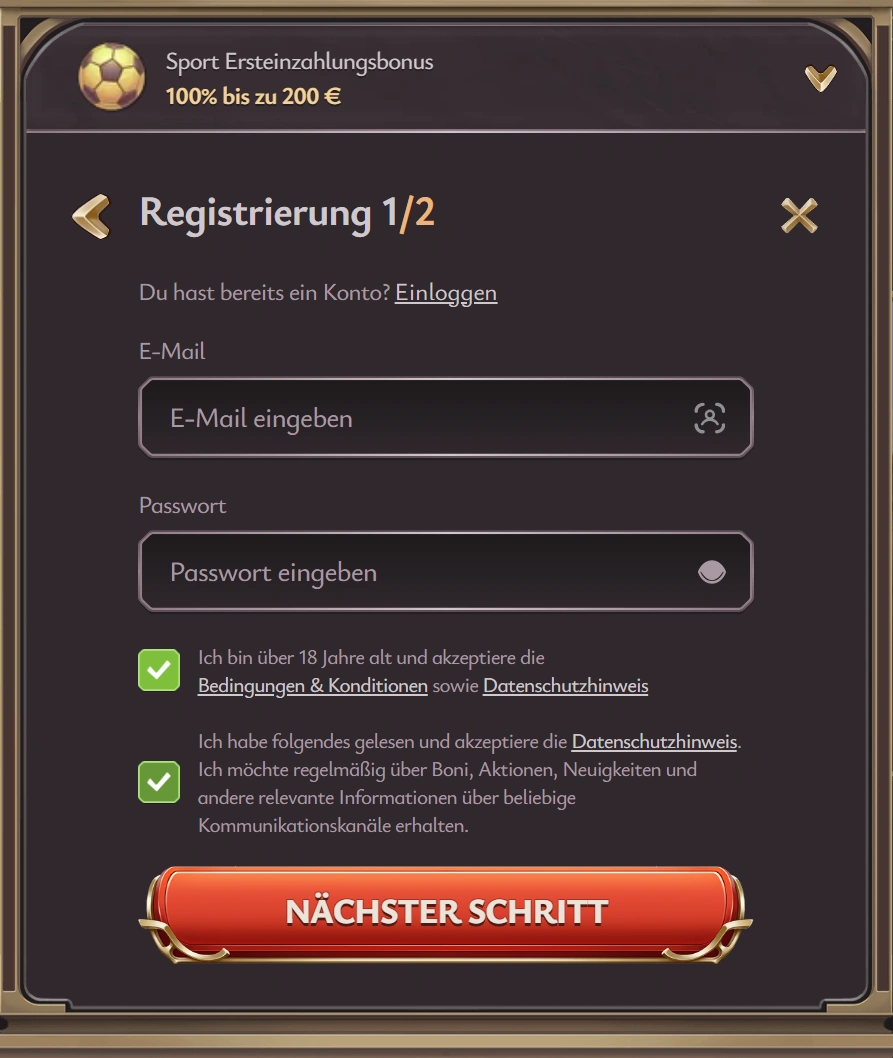 Wie registriere ich mich bei Vicibet